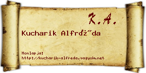 Kucharik Alfréda névjegykártya